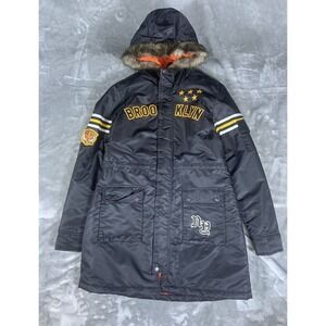 Blue Marlin Five Star Vintage Brooklyn Fur Lined Insulated Long Jacket Large